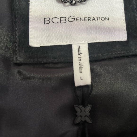 BCBG Suede Peplum Bomber Jacket- Size Large - Picture 4 of 4